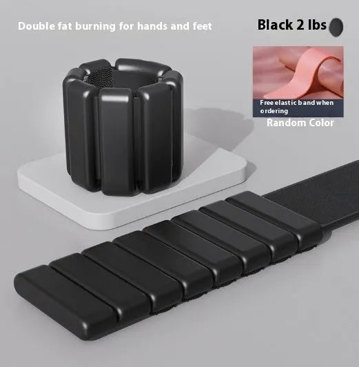 Fitness weight-bearing bracelet with detachable silicone weights and Velcro fastening in multiple colours