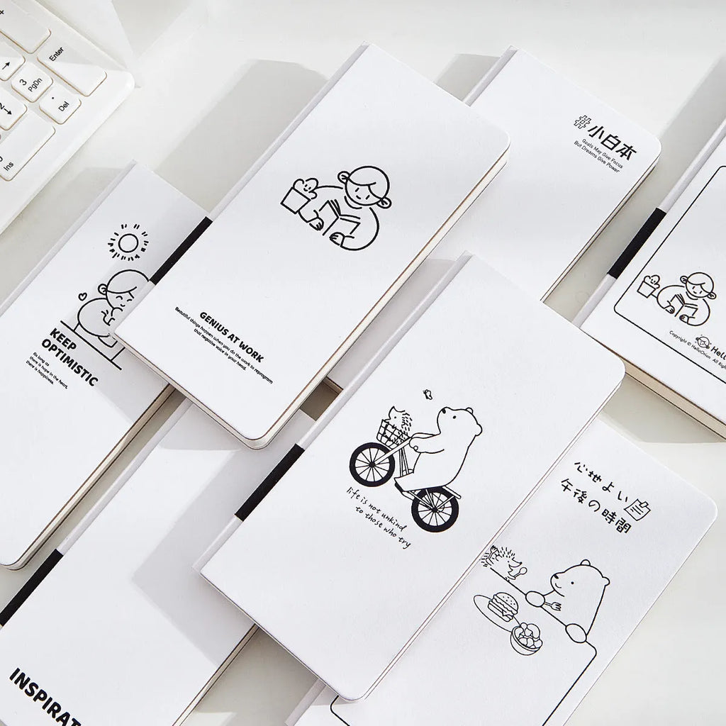 Children's simple style mesh notebook with paper cover in eight colour options including stickers