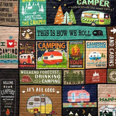Outdoor camping blanket in 100% polyester with lamb cashmere finish, hypoallergenic, multiple size options