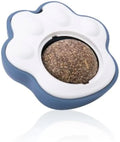 Four coloured catnip balls with edible vine coating for dental health chew toys