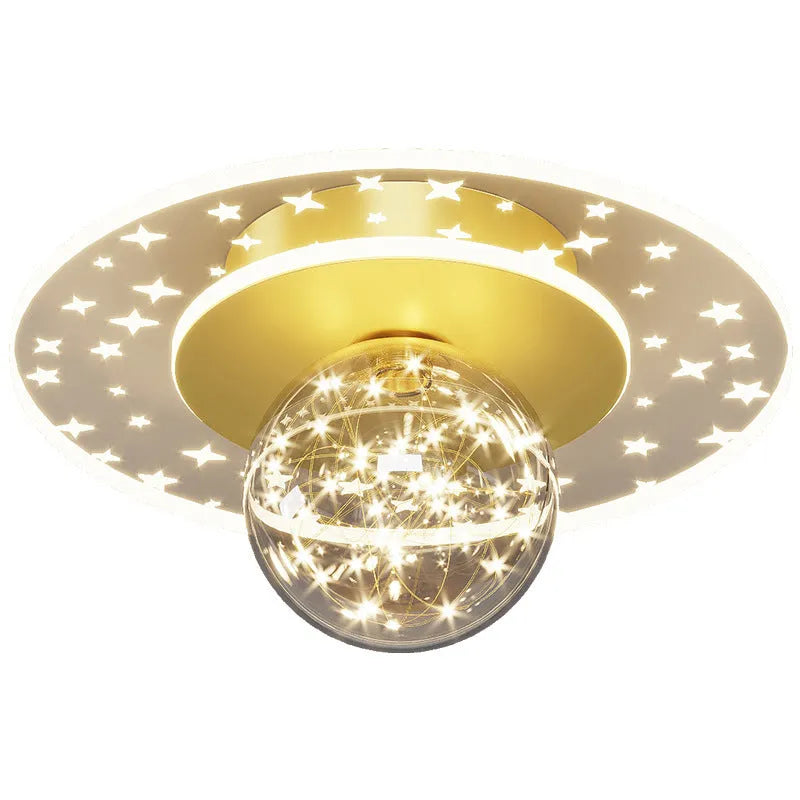 Modern simplicity style LED ceiling lamp in gold, black or white for hallways.