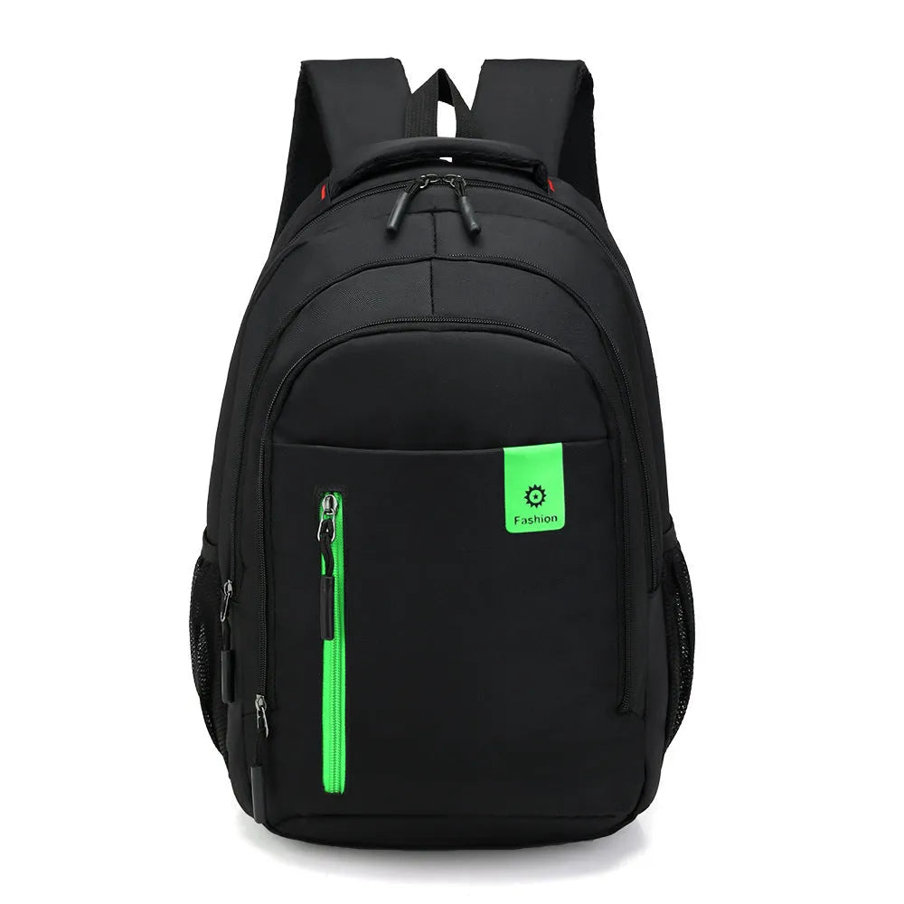Oxford fabric backpack with breathable shoulder straps and side pockets in multiple colour options
