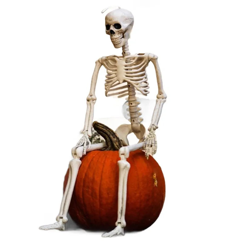 90cm movable joint plastic Halloween skeleton decoration for outdoor displays