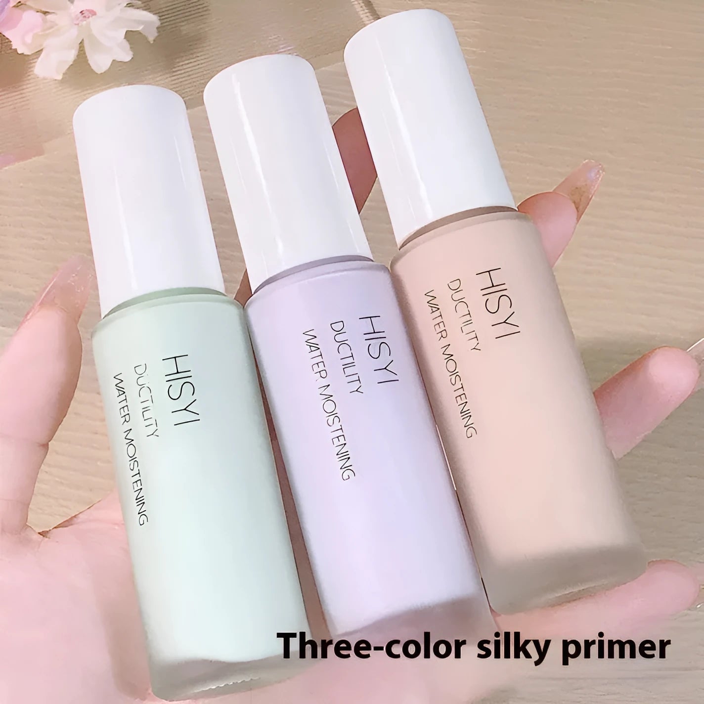 HISYI Silky Clear Makeup Primer brightening product with three colour options