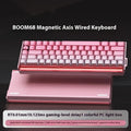 BOOM68 compact mechanical keyboard with RGB backlight in gradient pink colour variant