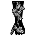 Pack of geometric hollow template tattoo stickers with machine-cut paper stencils for DIY art.