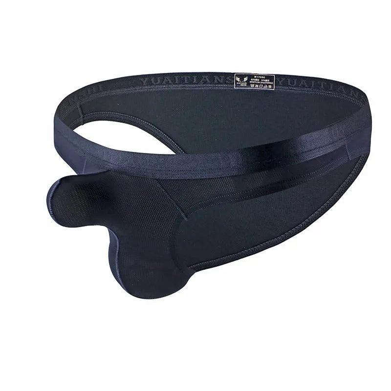 Men's thin solid colour low waist nylon underwear in multiple colour options