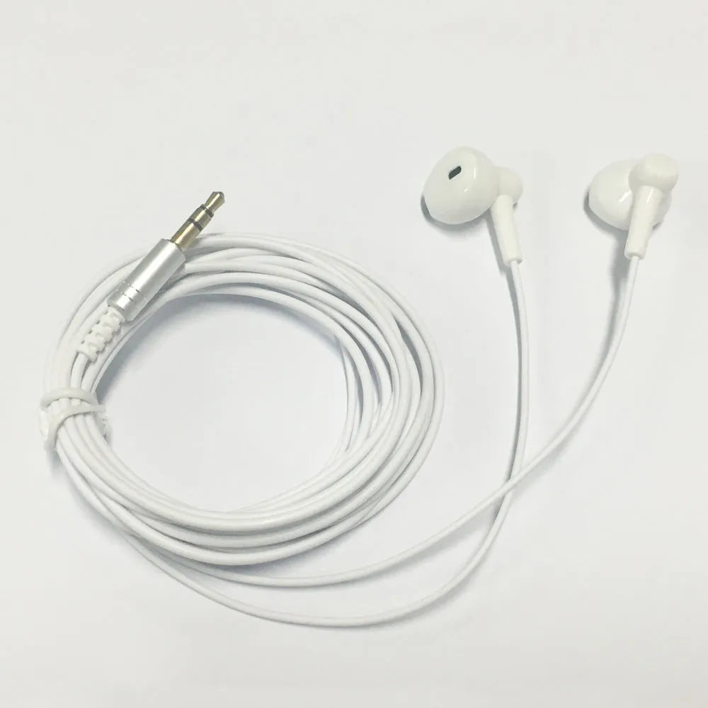 Black wired in-ear monitoring earphones with plastic housing and TPE cable for K-song use