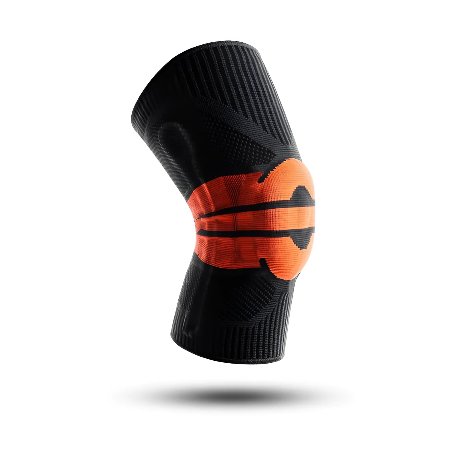 Professional elastic compression spring knee pads with 3D weave and silicone gasket for joint support