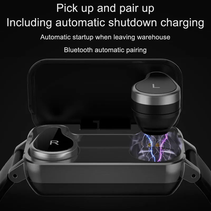 Black, blue, and coffee coloured smart bracelet with call and heart rate monitor functions.