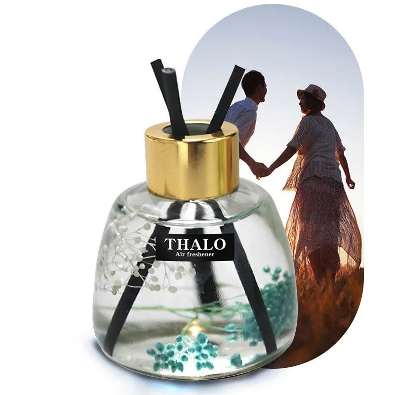 Glass bottle car perfume ornament for loose incense aromatherapy in creative automotive decoration design