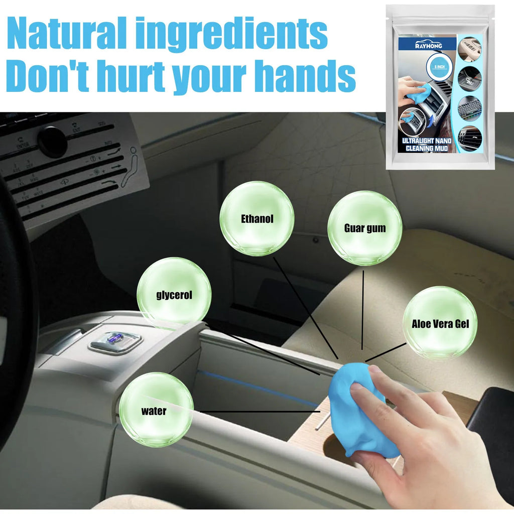 20g pack of sticky car cleaning putty for dust removal from vents and gaps.