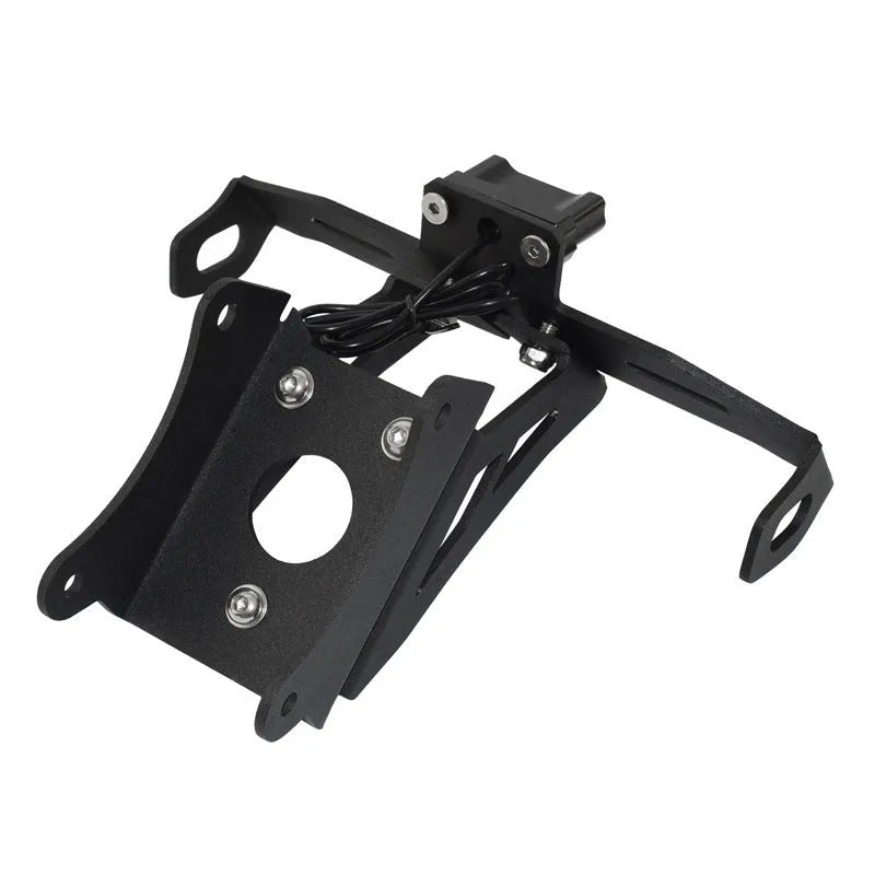 Black aluminium alloy Honda motorcycle rear licence plate holder with baked paint finish