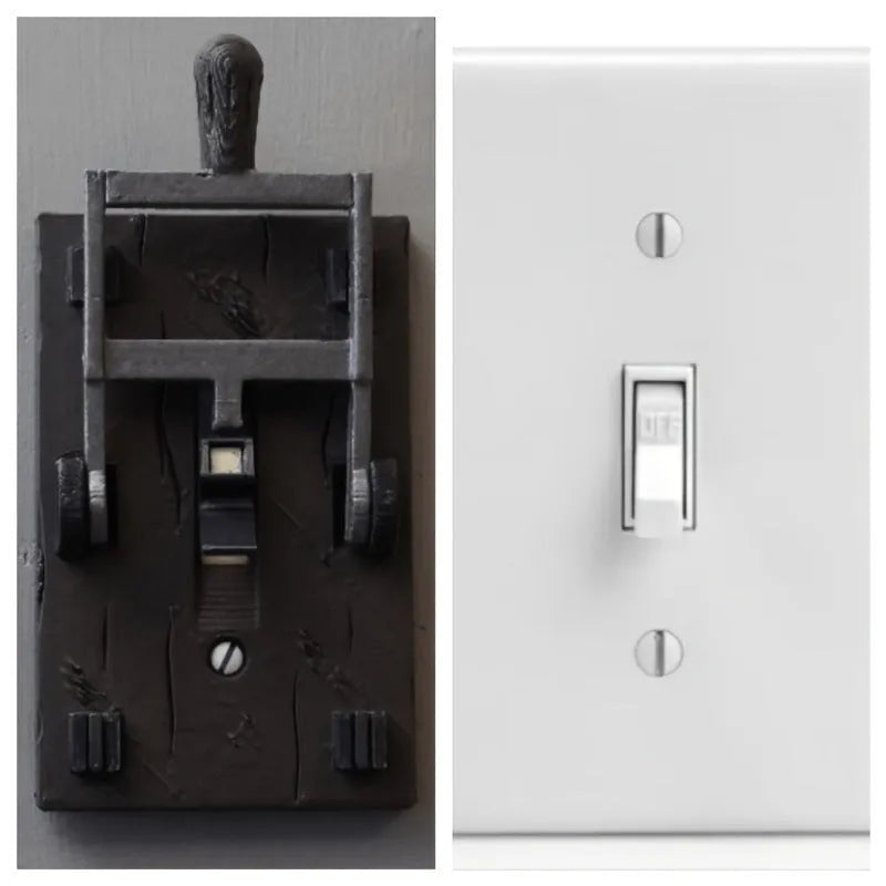 Mechanical single control wall switch panel for American standard exposed installation