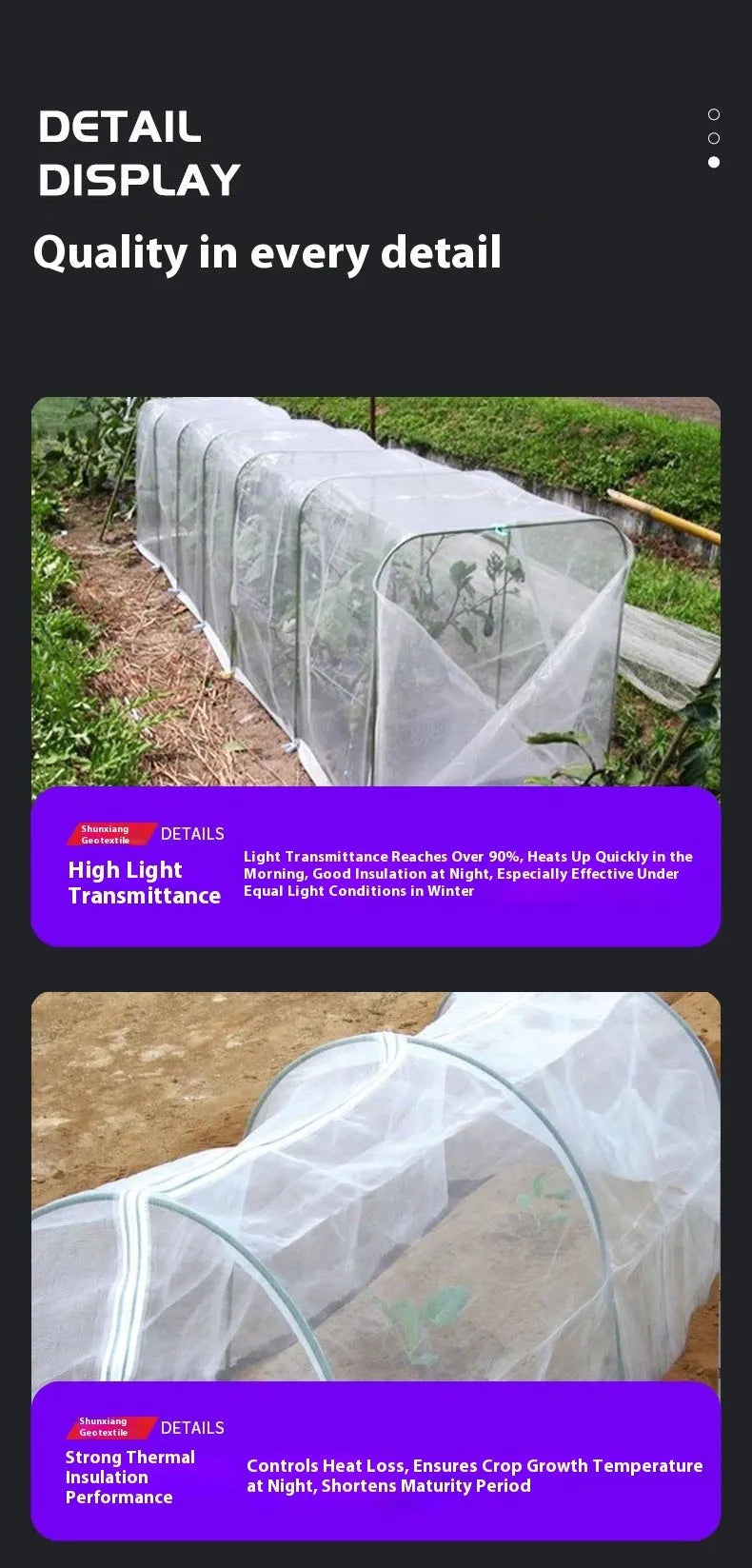 Roll of clear plastic greenhouse film for cold-proofing vegetable sheds, 4 metres by 8 metres.