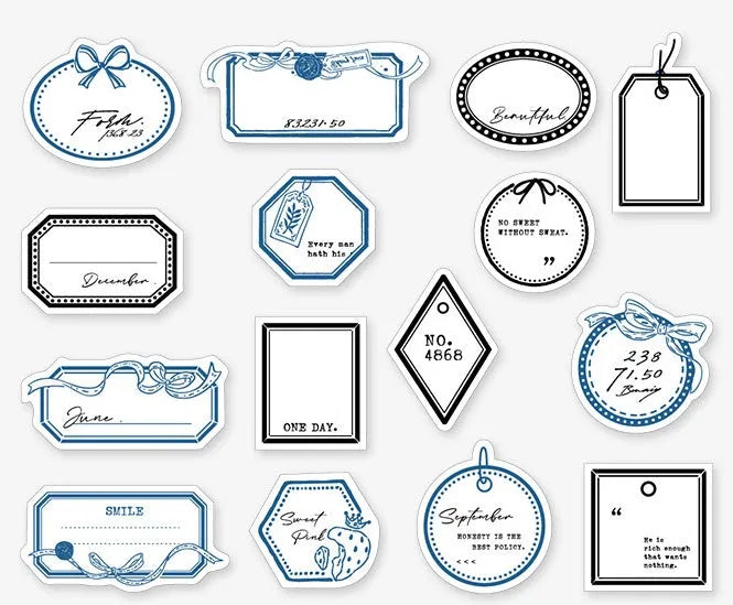 Mini Label Series retro hand account DIY decoration base paper 45 sheets in Kraft box