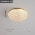 Modern light luxury cream style copper round ceiling lamp for bedroom with 26cm diameter option