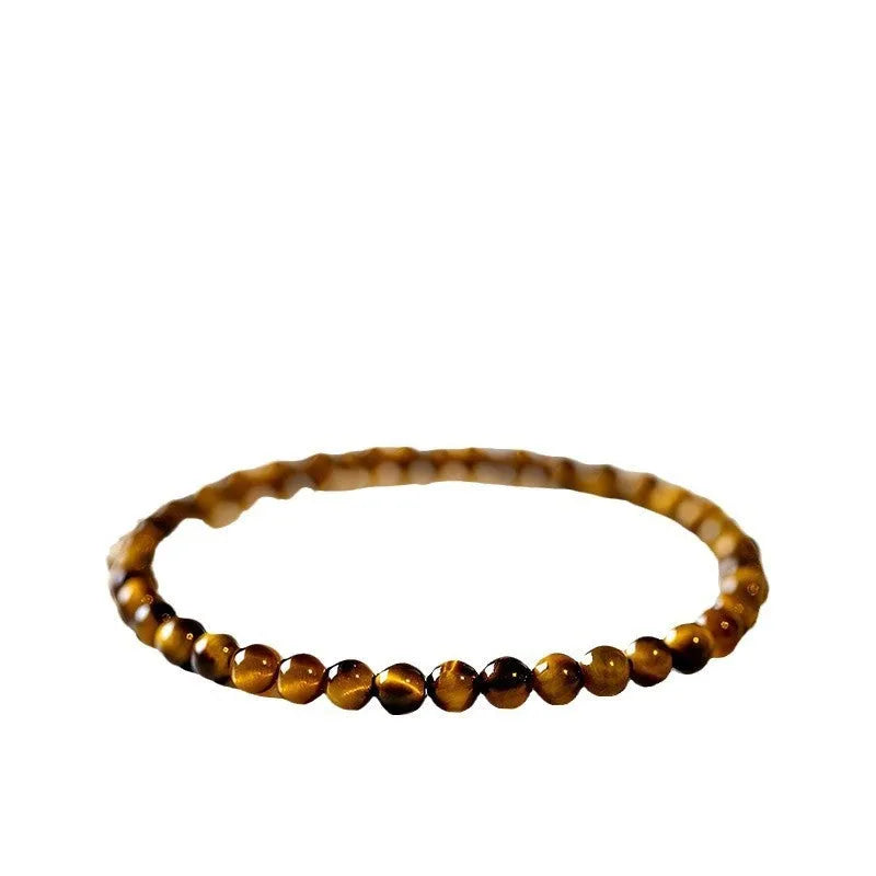 New Chinese style geometric Tigereye bracelet with round elements in three bead sizes