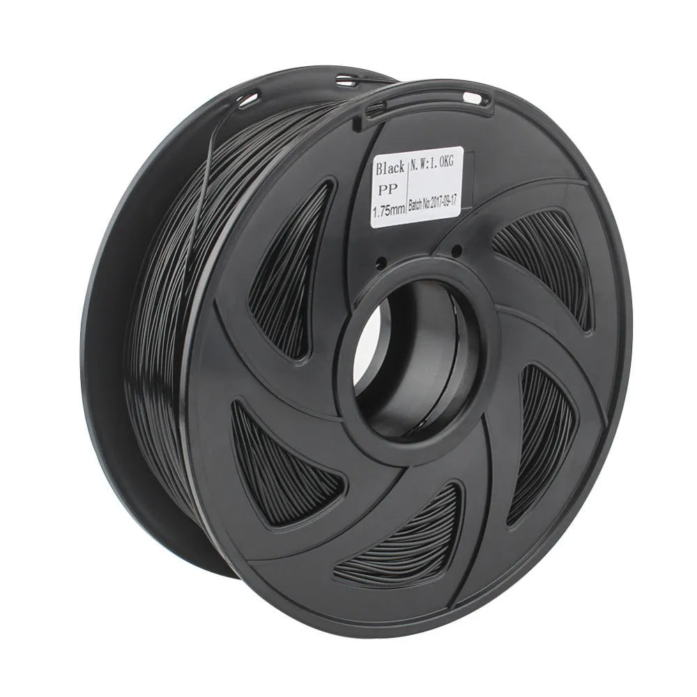 Black TPU filament spool for flexible 3D printing pen consumables