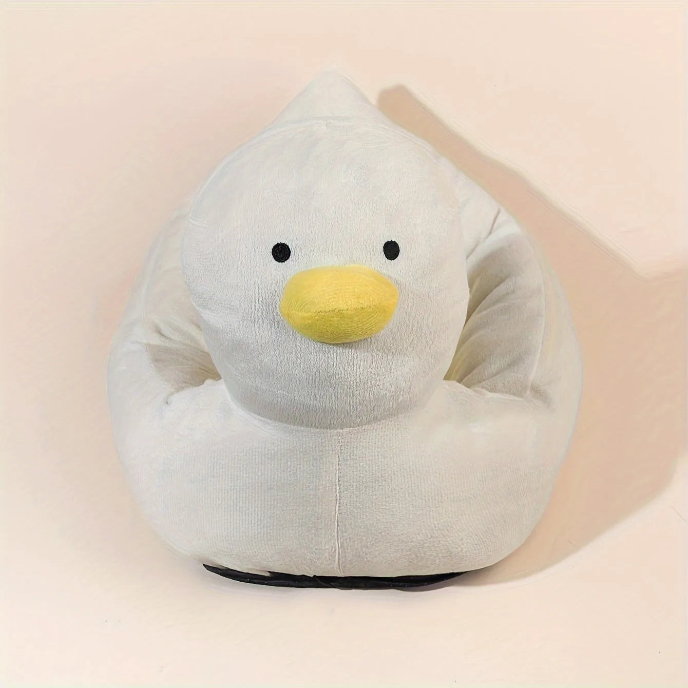 Duck-shaped fluffy pet bed sofa for small dogs and cats in blue colour