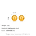 Stainless steel ball stud earrings in minimalist geometric design with round shape