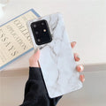 Marble phone case for Samsung S10 TPU back cover in white gold diagonal stitch colour style