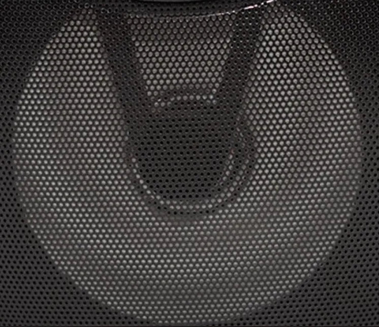 Portable Bluetooth speaker in black, blue, or pink colours with USB port and SD card slot visible