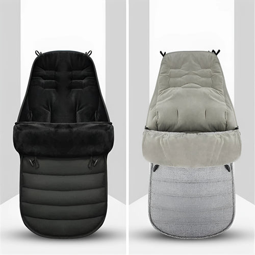 Thick cotton baby sleeping bag in black, 90cm long, unisex swaddle wrap for newborn