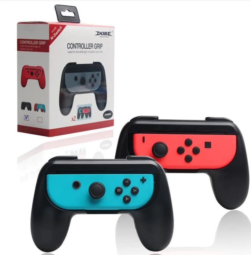 Black ABS plastic handle grip attached to a Nintendo Switch Joycon controller