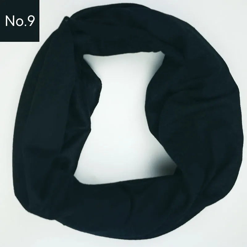 Seamless polyester headscarf for outdoor sports in various colours with free-size design