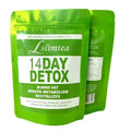 14-day herbal detox tea programme with 14 individual 3g tea sachets in packaging