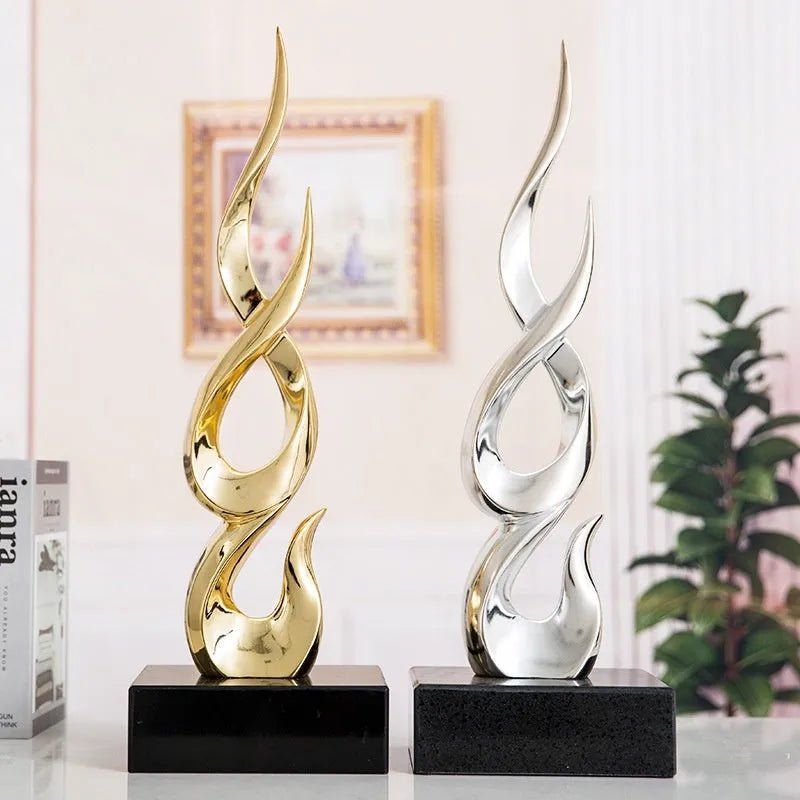 Large gold resin festival high-rise table centrepiece ornament for modern event decor