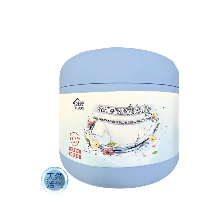 400g bottle of active oxygen bleaching powder with salt fizzer formula for laundry stain removal