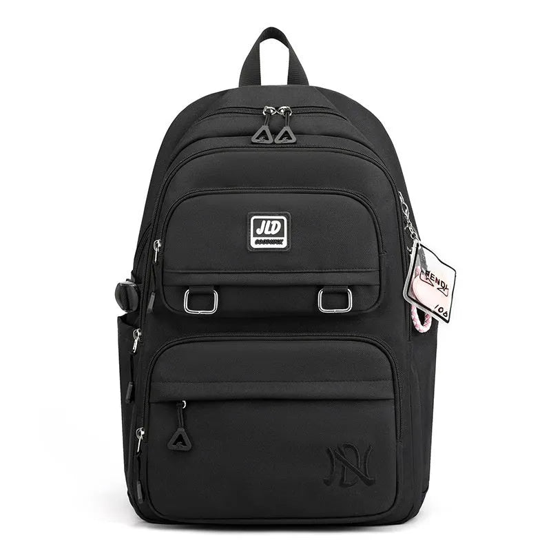 Large capacity girls' school backpack in multiple colours with physiological curve backpanel