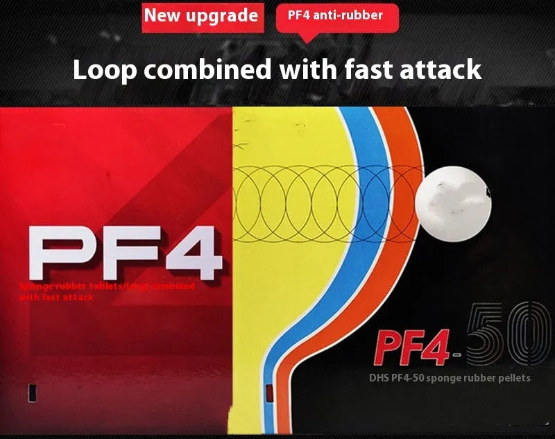Fast Attack Sticky Classic-50 table tennis racket with red or black PF4-50 anti-rubber.