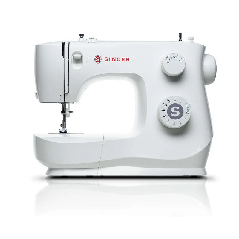 M2405 portable sewing machine with accessories on tabletop