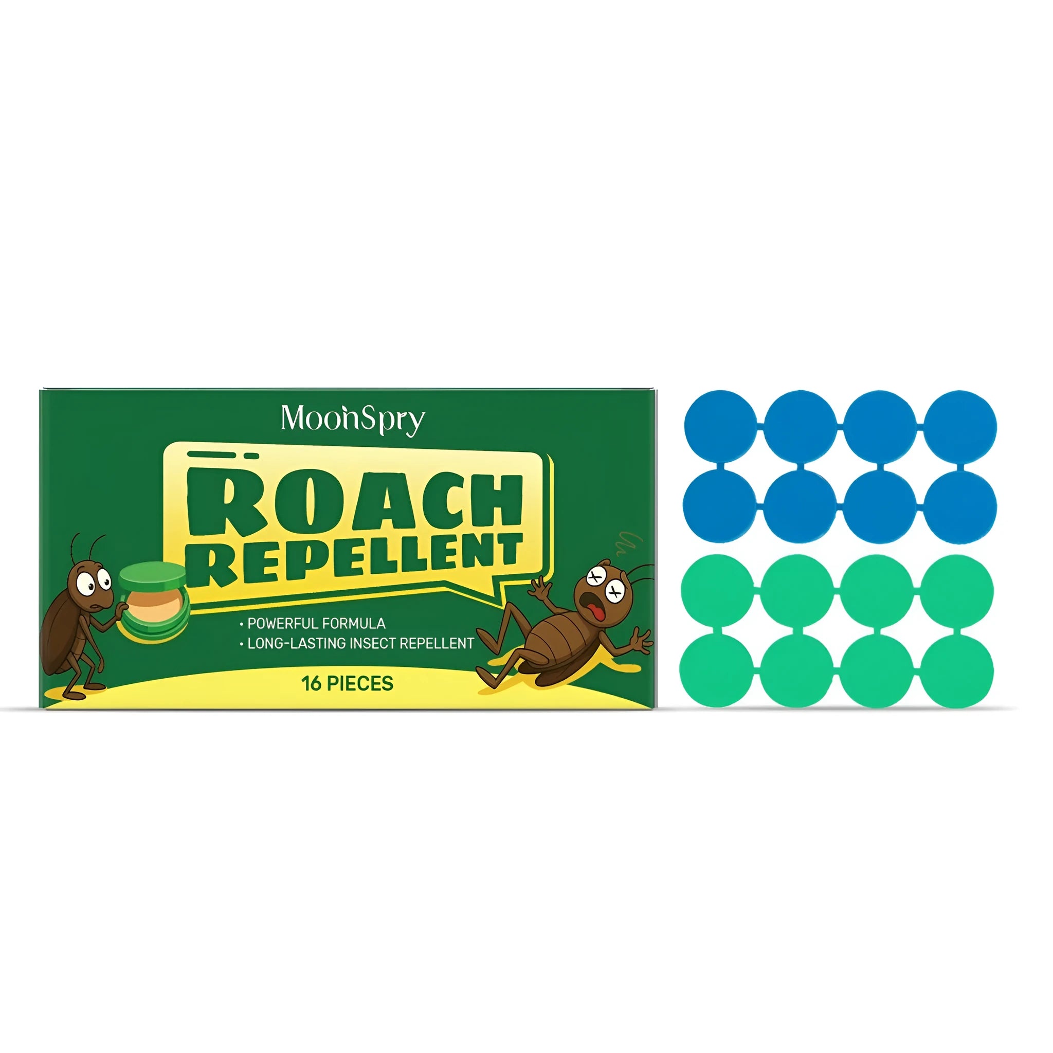 Cockroach bait paste insecticide with 16 stations and adhesive strips for domestic pest control