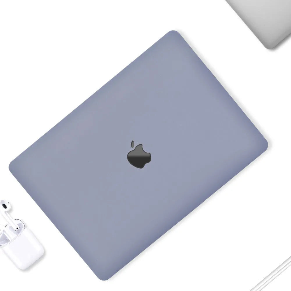 Compatible MacBook Pro protective shell with thin design, mini buckle, and keyboard film in black