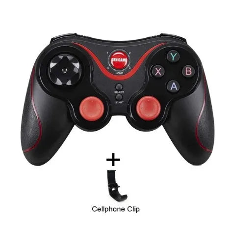 Upgraded X3 Bluetooth wireless game controller for Android phones with cellphone clip attachment