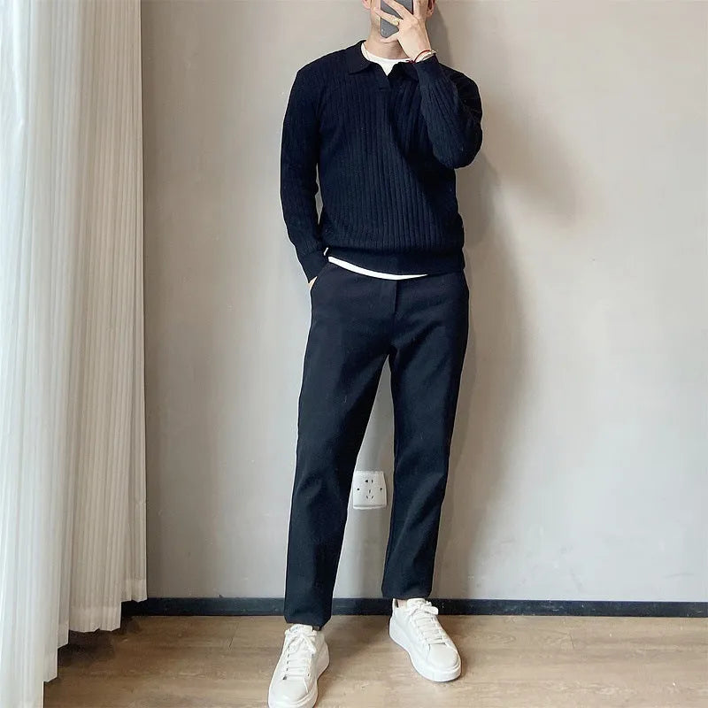 Men's loose fit rabbit fur knitted sweater in Army Green colour with long sleeves