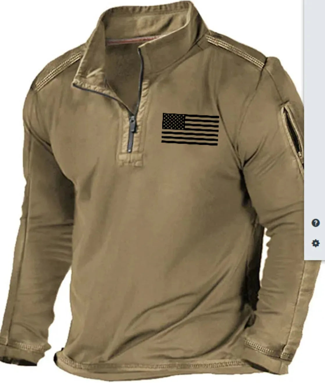 Men's zipped collar long-sleeved polyester sweater in multiple colour options