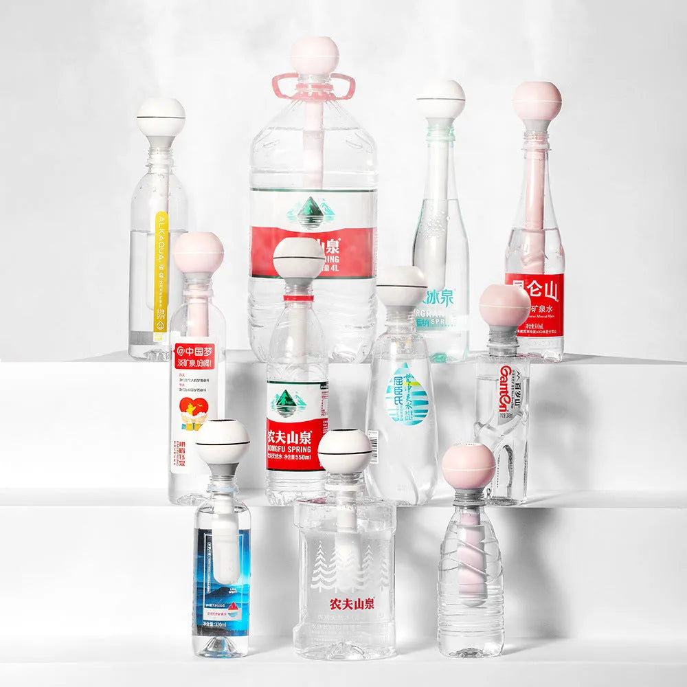Magic wand ultrasonic humidifier in columnar design with 1 litre tank for small rooms
