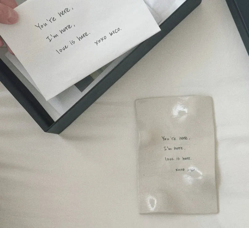 Fully handmade ceramic tray with fridge magnet in small (13x9cm) and large (18x15cm) sizes for home organisation