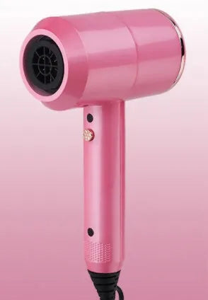 Hotel hammer hair dryer in grey with dual voltage 1800-2000W, three speeds, and two air nozzles plus diffuser