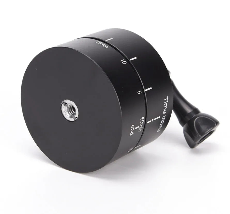Lapse 360-degree auto-rotate motorised tripod head base for timelapse photography with GoPro and DSLR cameras