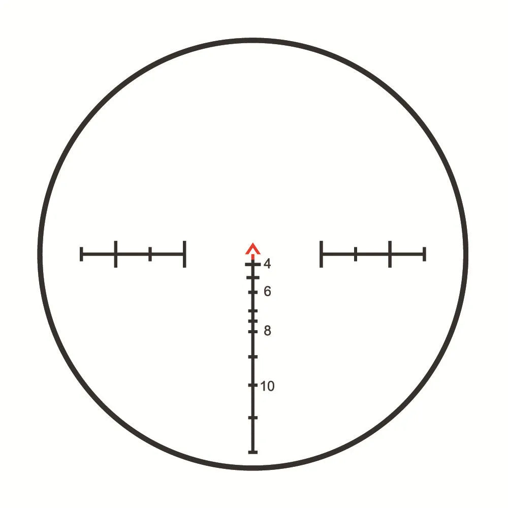 Maku 4x32 metal sight with fibre optic reticle and Mini RMR red dot on a black finish