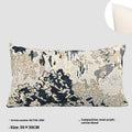 Spring flower blue abstract floral patterned feather velvet pillowcase for cushions.