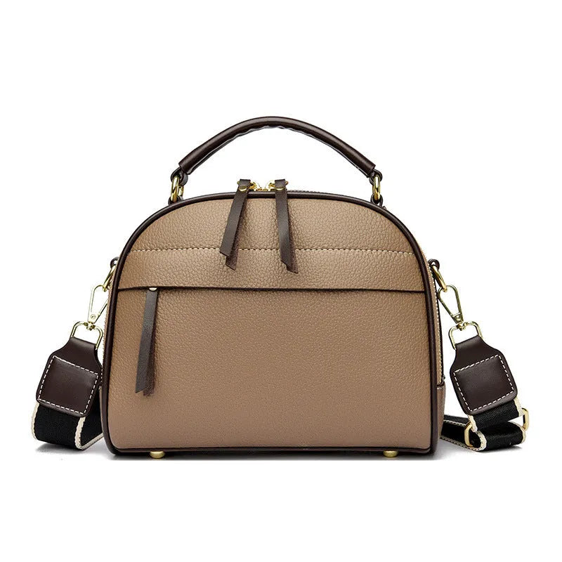 Women's soft PU crossbody bag in black, burgundy, khaki, green, 22x10x18 cm, for spring summer daily use