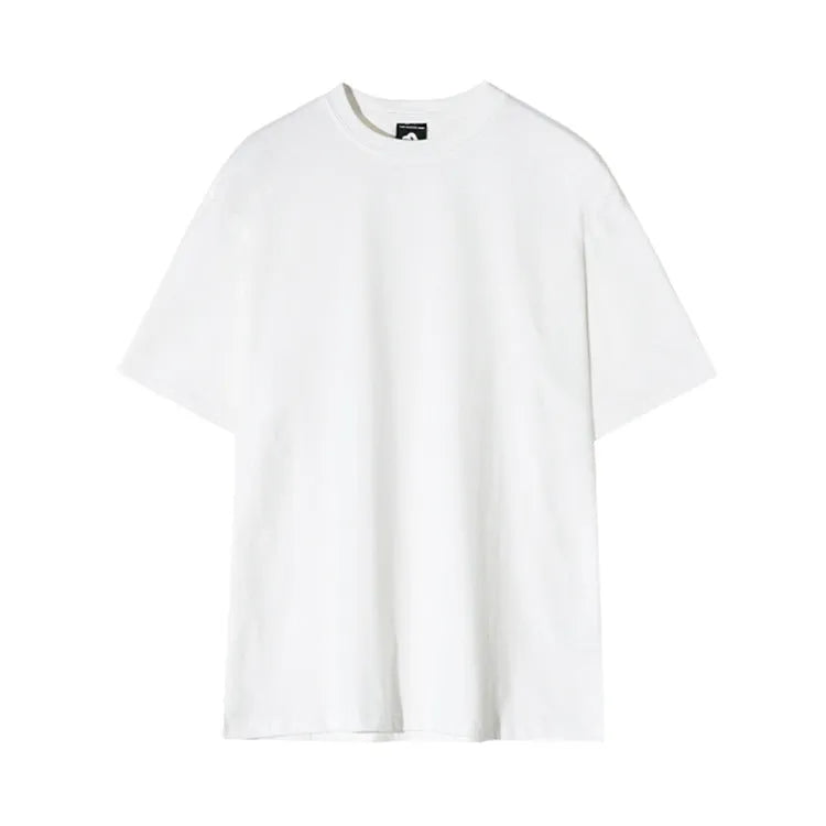 Men's slim fit cotton t-shirt in black on a white background.