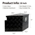 26-inch black aluminium alloy T casting toolbox for professional tool storage